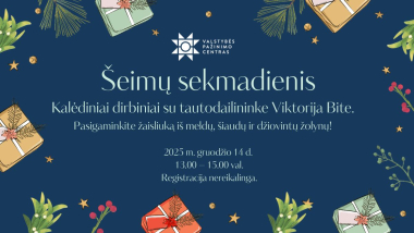 Kviečiame į Kalėdinės kūrybos popietę su menininke Viktorija Bite