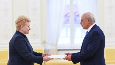 Prezidentė priėmė Graikijos ambasadoriaus skiriamuosius raštus