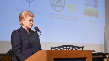 Lietuvos Respublikos Prezidentės Dalios Grybauskaitės kalba susitikime su litvakais Izraelyje