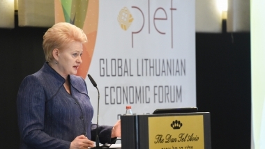 Lietuvos Respublikos Prezidentės Dalios Grybauskaitės kalba Pasaulio lietuvių ekonomikos forumo dalyviams